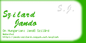 szilard jando business card
